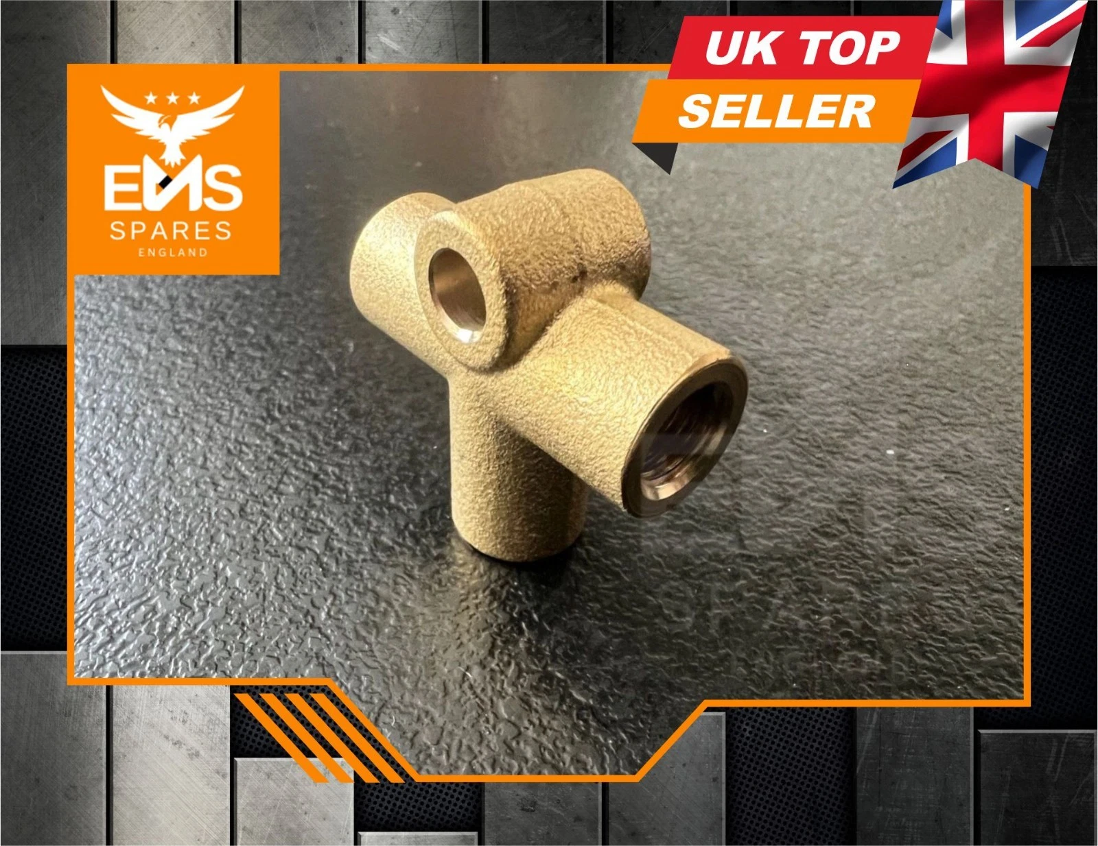 EMS-A30 3/8" UNF brass brake pipe 3-way T-piece, 3H2424 type - view 2