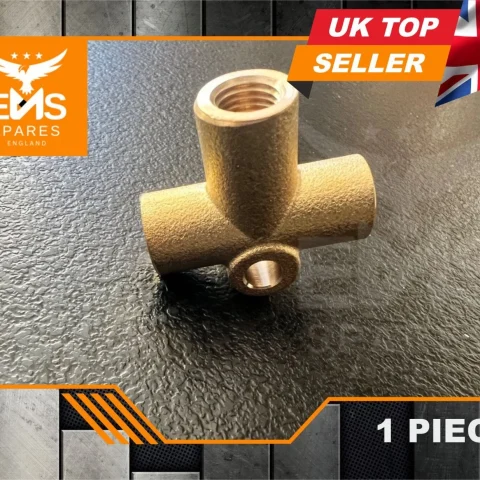 EMS-A30 3/8" UNF brass brake pipe 3-way T-piece, 3H2424 type