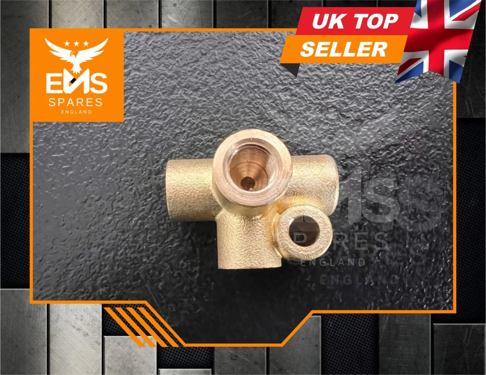 EMS-A31 3/8" UNF brass brake pipe 4-way union for 3/16" pipe - view 2
