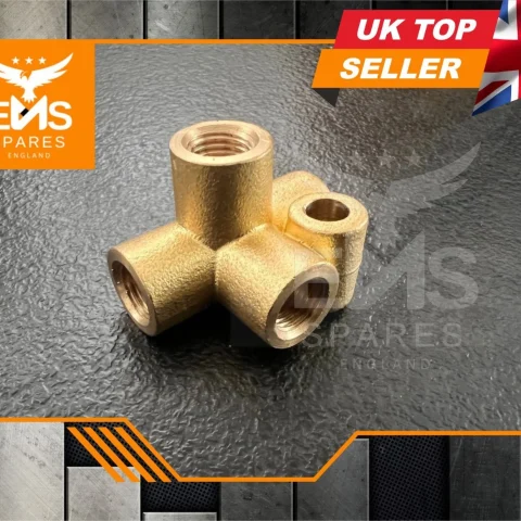 EMS-A31 3/8" UNF brass brake pipe 4-way union for 3/16" pipe