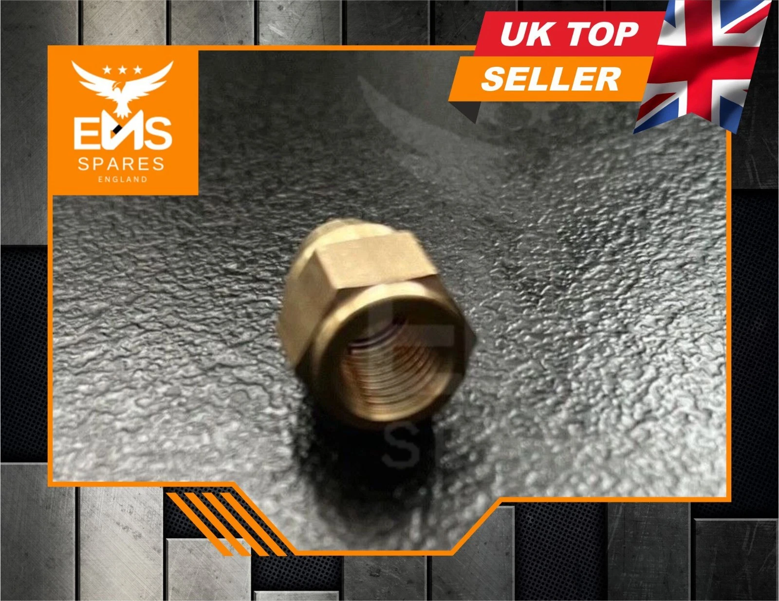EMS-A1AB 3/8" UNF x 24 female brass brake blanking cap - view 2