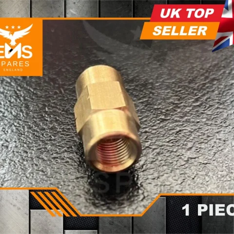 EMS-A20 3/8" UNF female-female inline brass brake pipe joiner