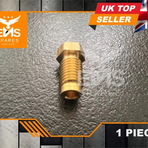 EMS-A1 3/8" UNF male long brass brake pipe union for 3/16" pipe - 1 Union