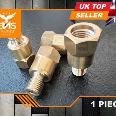 EMS-A109 brass brake adaptor 3/8" UNF male to 7/16" UNF female