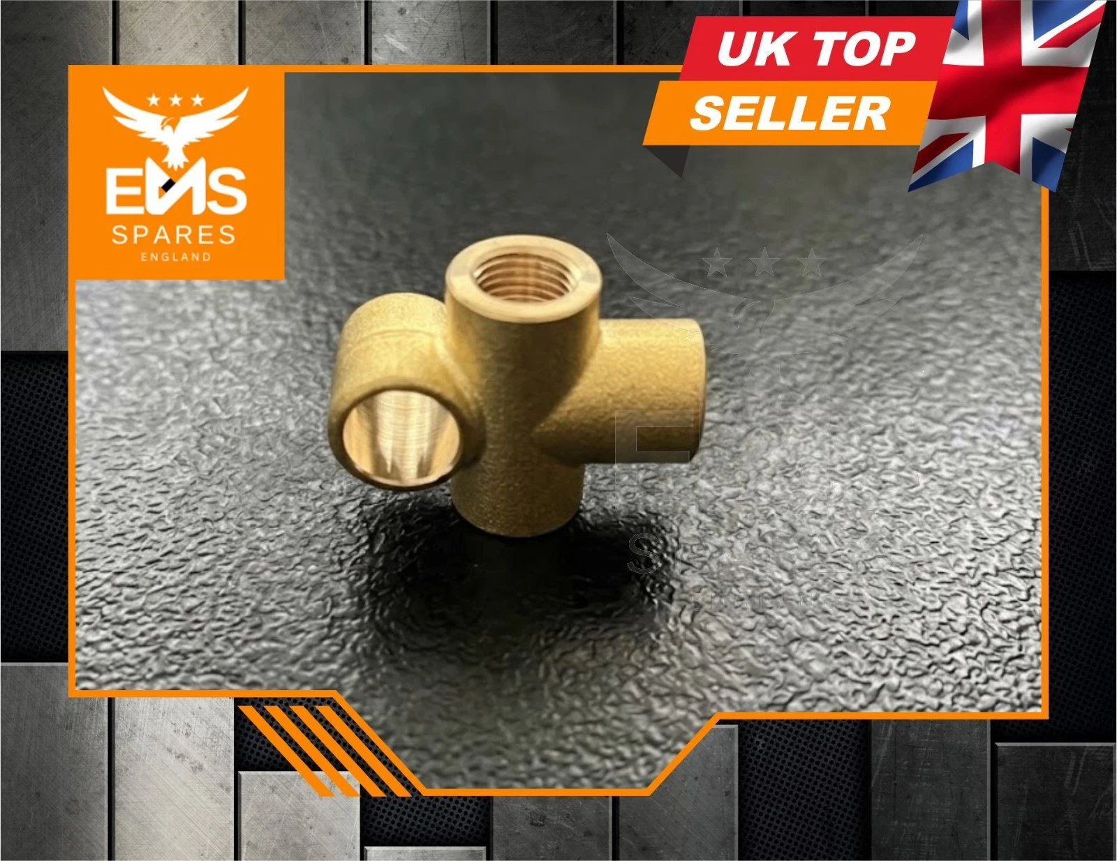 EMS-A30s small 3/8" UNF brass brake pipe 3-way T-piece