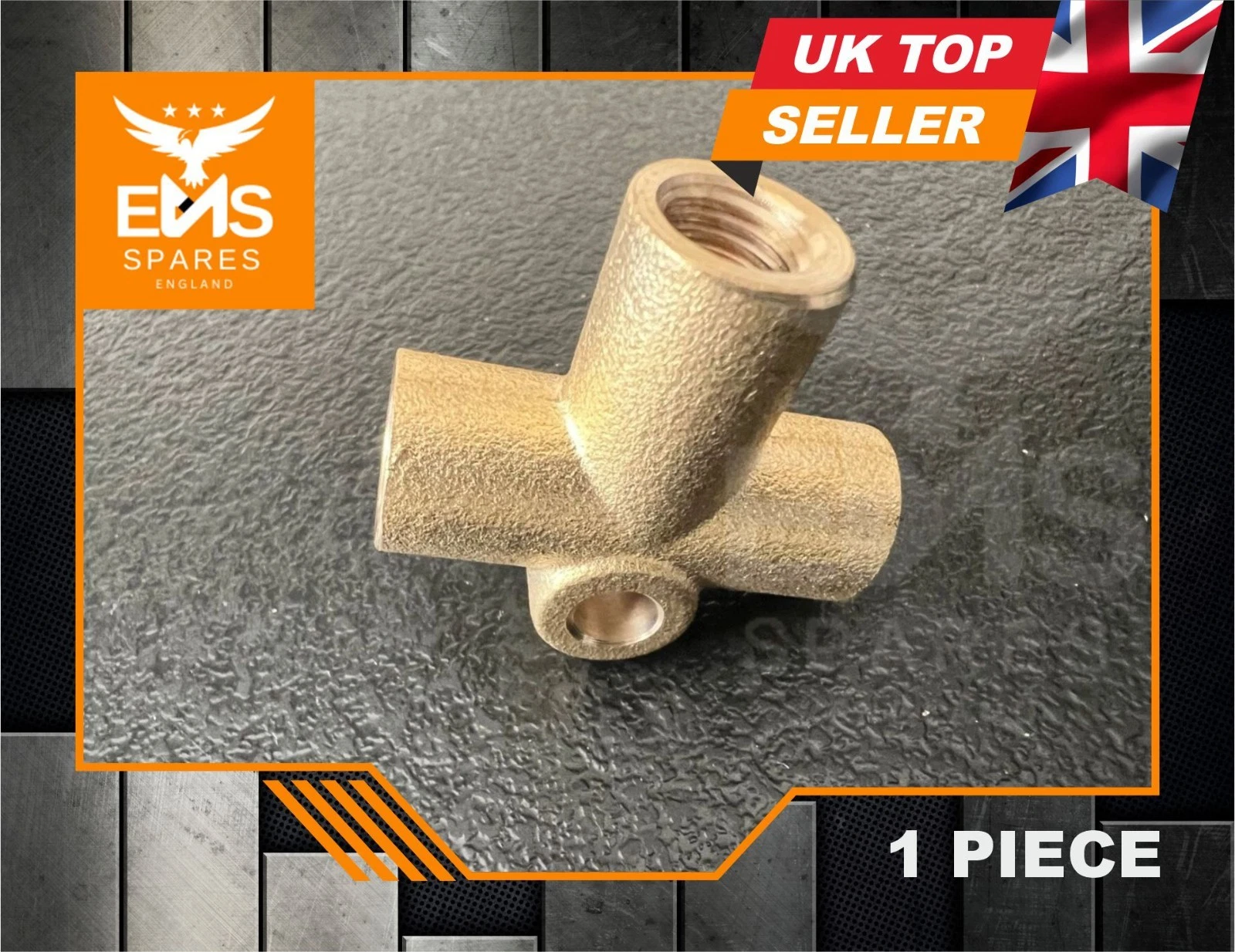 EMS-A34 7/16" UNF brass brake 3-way T-piece - s