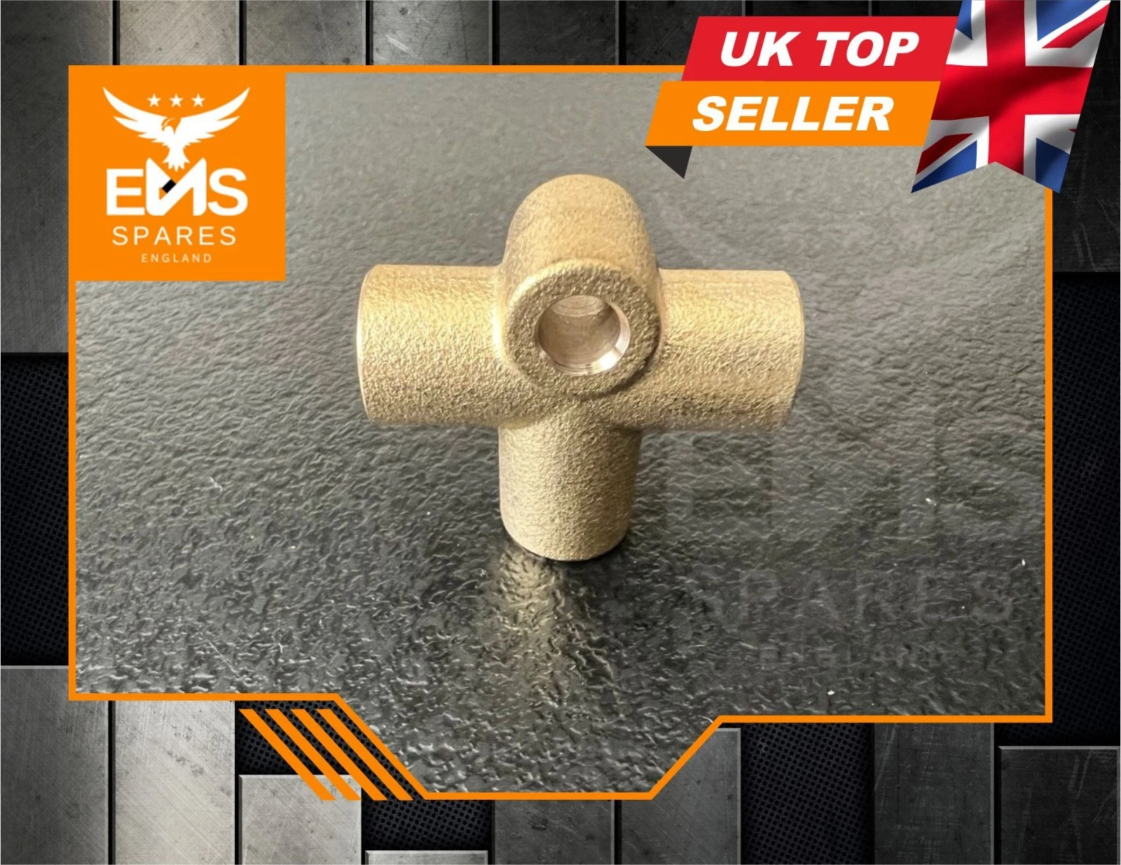 EMS-A34 7/16" UNF brass brake 3-way T-piece - view 2
