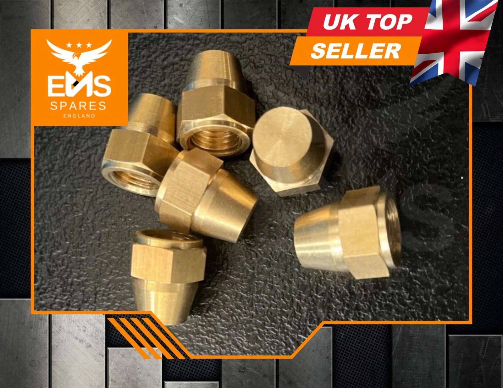 EMS-A4AB 7/16" UNF female brass brake blanking cap - view 2