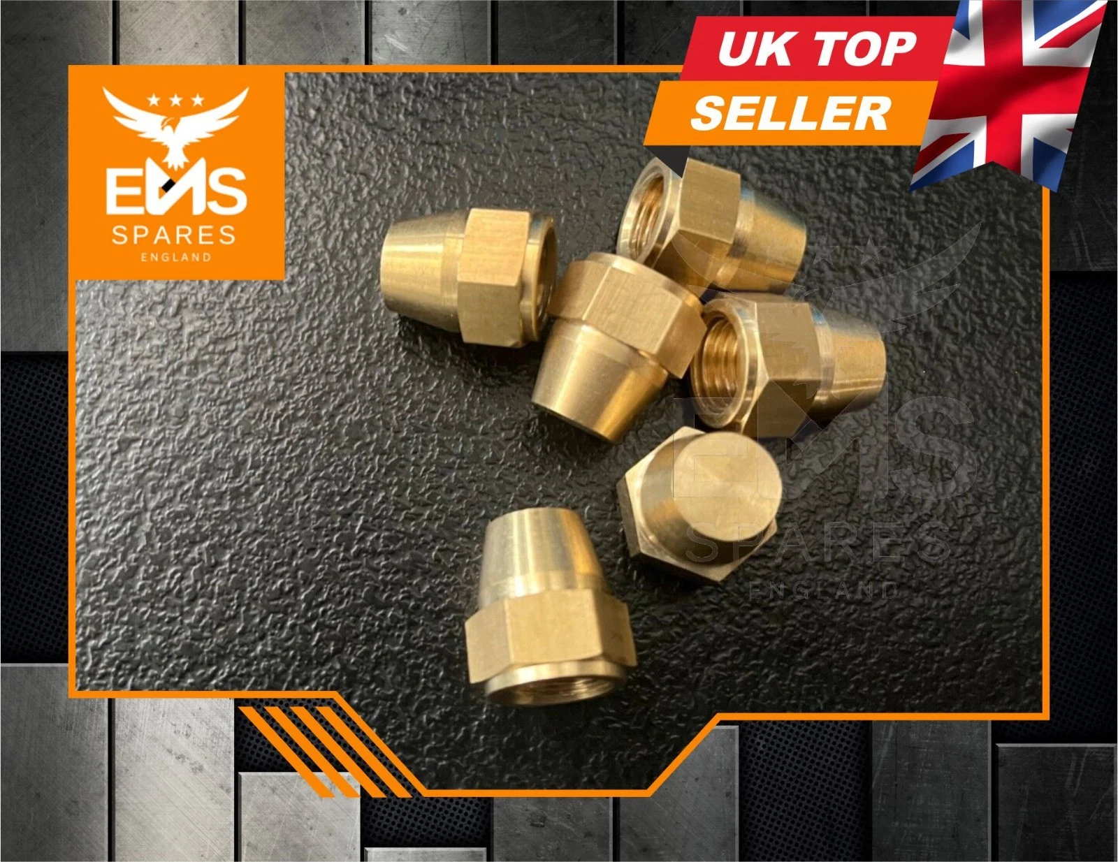 EMS-A4AB 7/16" UNF female brass brake blanking cap - view 3