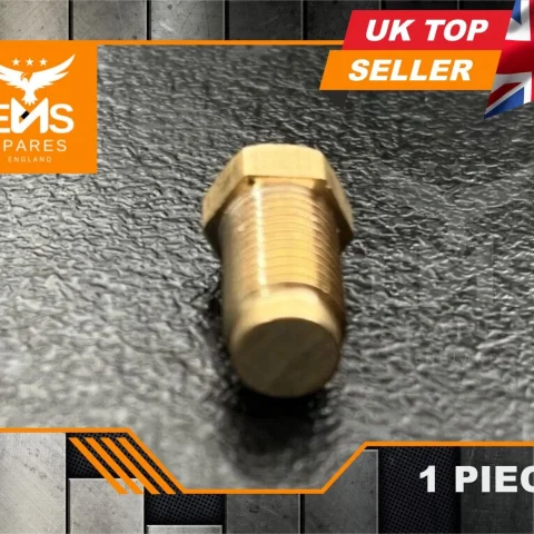 EMS-A7D 7/16" UNF male brass brake blanking plug - 1