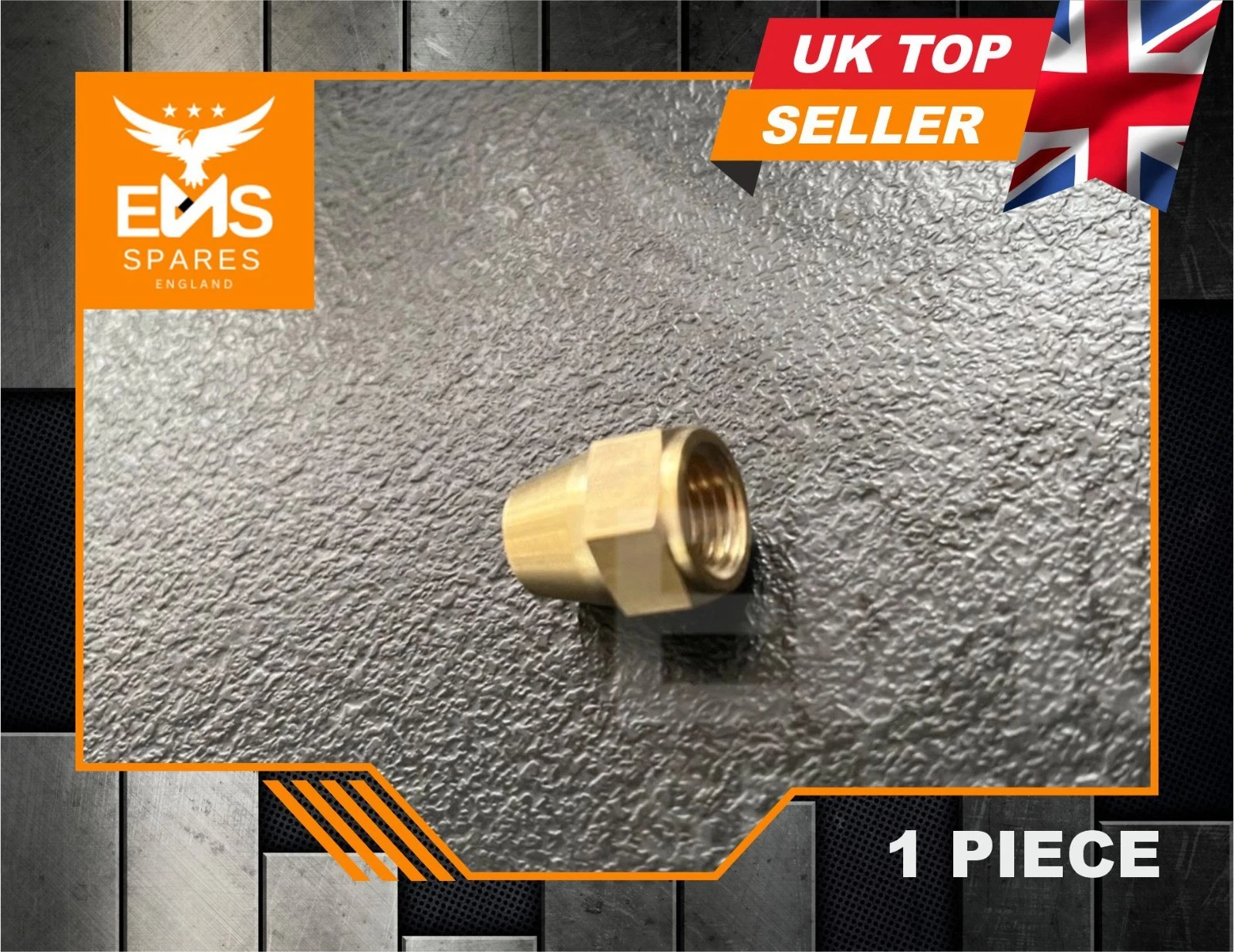 EMS-A3A 3/8" BSF female brass brake pipe union for 3/16" pipe - 1 Union