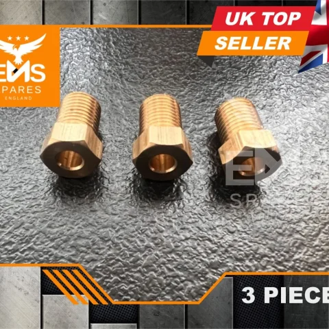 EMS-A1B 3/8" UNF x 24 male short no-lead brass brake pipe union for 3/16" pipe