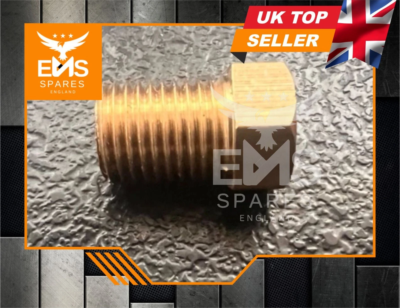 EMS-A1B 3/8" UNF x 24 male short no-lead brass brake pipe union for 3/16" pipe - view 3