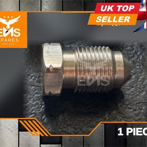 Stainless steel M12 x 1mm male brake blanking plug undrilled - 1 piece EMS-A9BSS