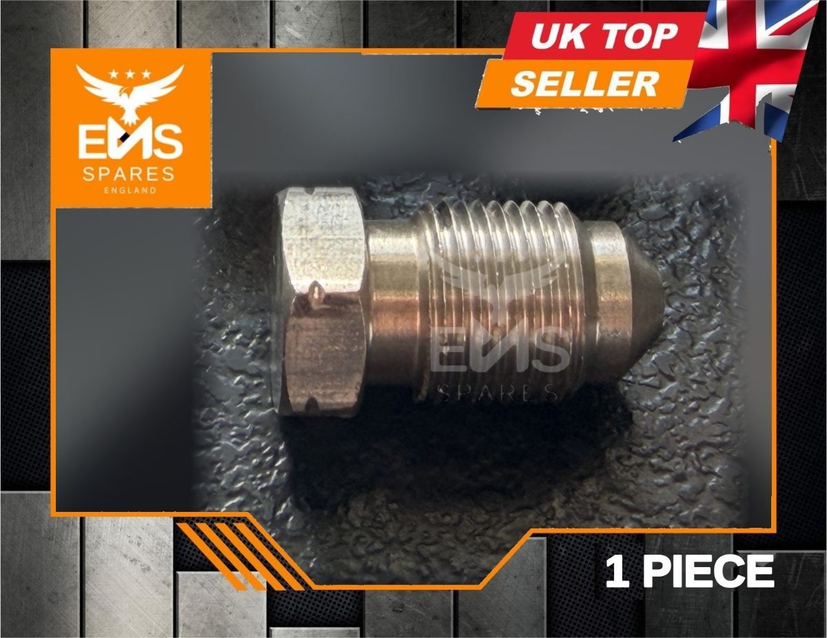Stainless steel M12 x 1mm male brake blanking plug undrilled - 1 piece EMS-A9BSS