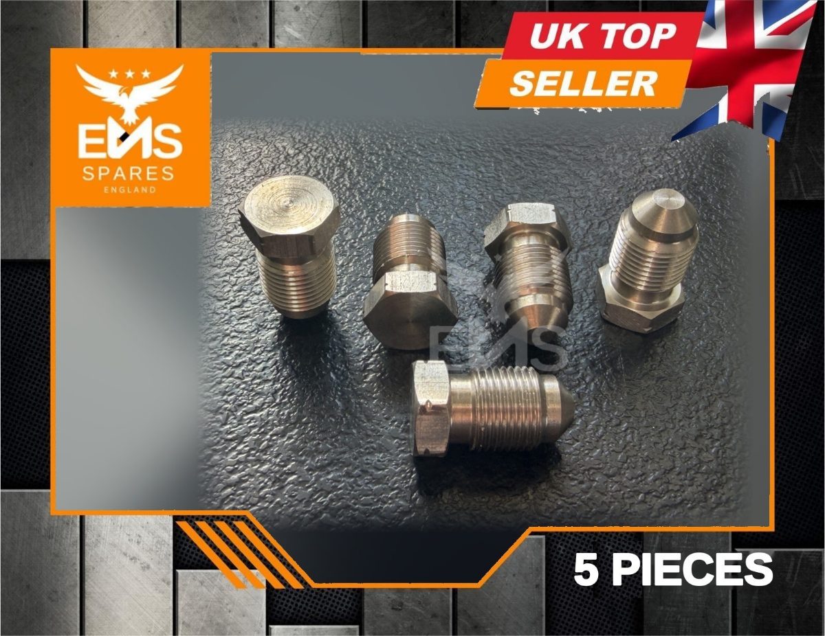 Stainless steel M12 x 1mm male brake blanking plug undrilled - 5 pieces EMS-A9BSS