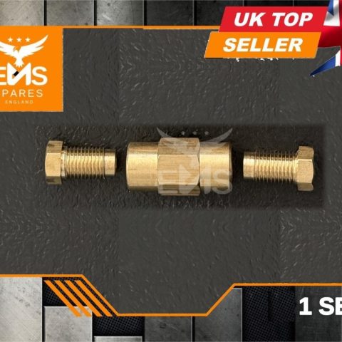 Brass brake pipe repair kit 3/8 UNF joiner + male unions 3/16 pipe - 1 set EMS-K21