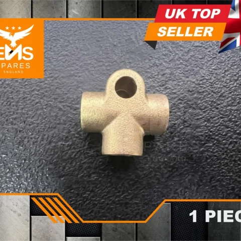 EMS-A35 M10 x 1.25mm 3-way female brass brake pipe T-piece - 1 T-Piece
