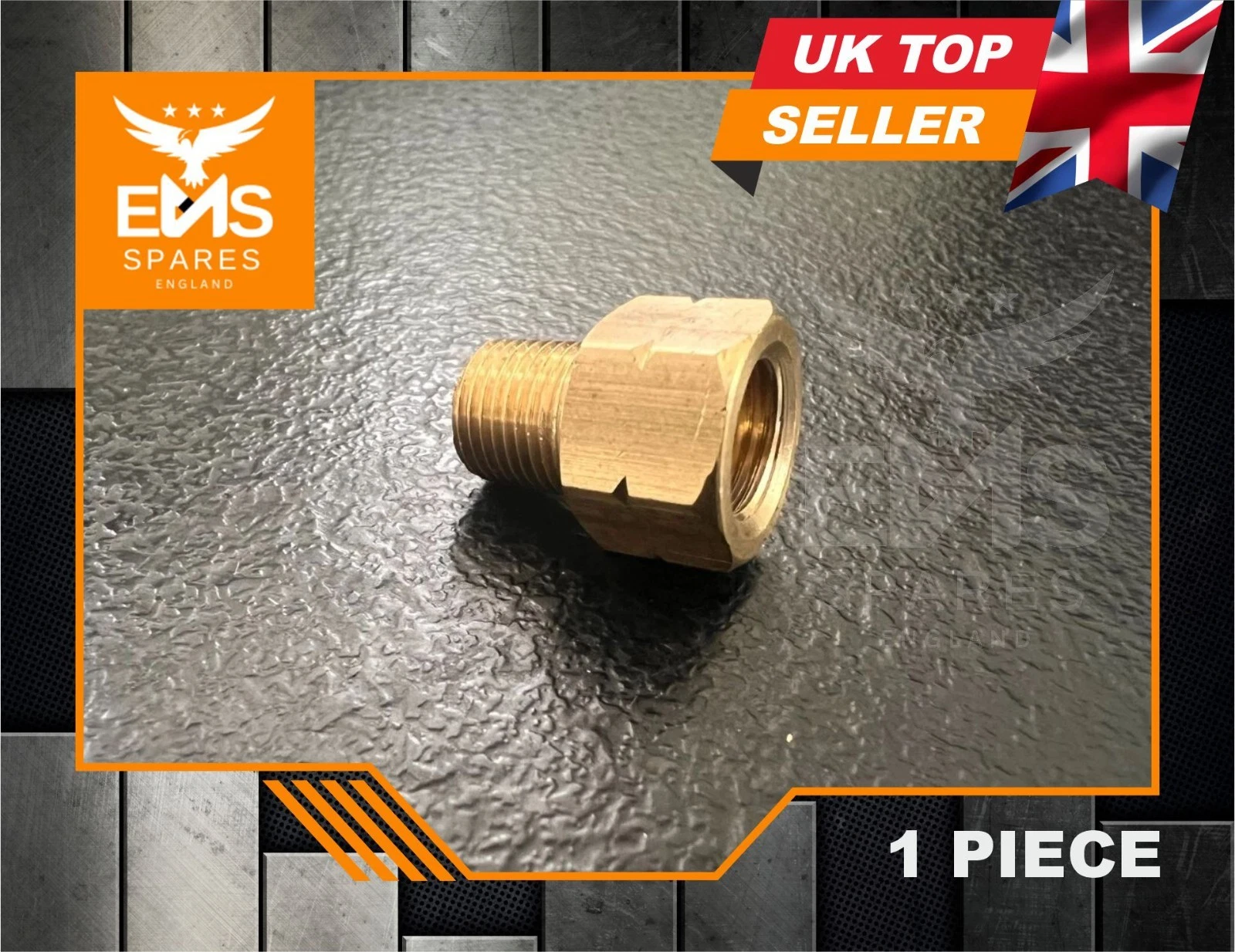 EMS-A101 M10 x 1mm female to 1/8" NPT male brass adaptor - 1 Adaptor