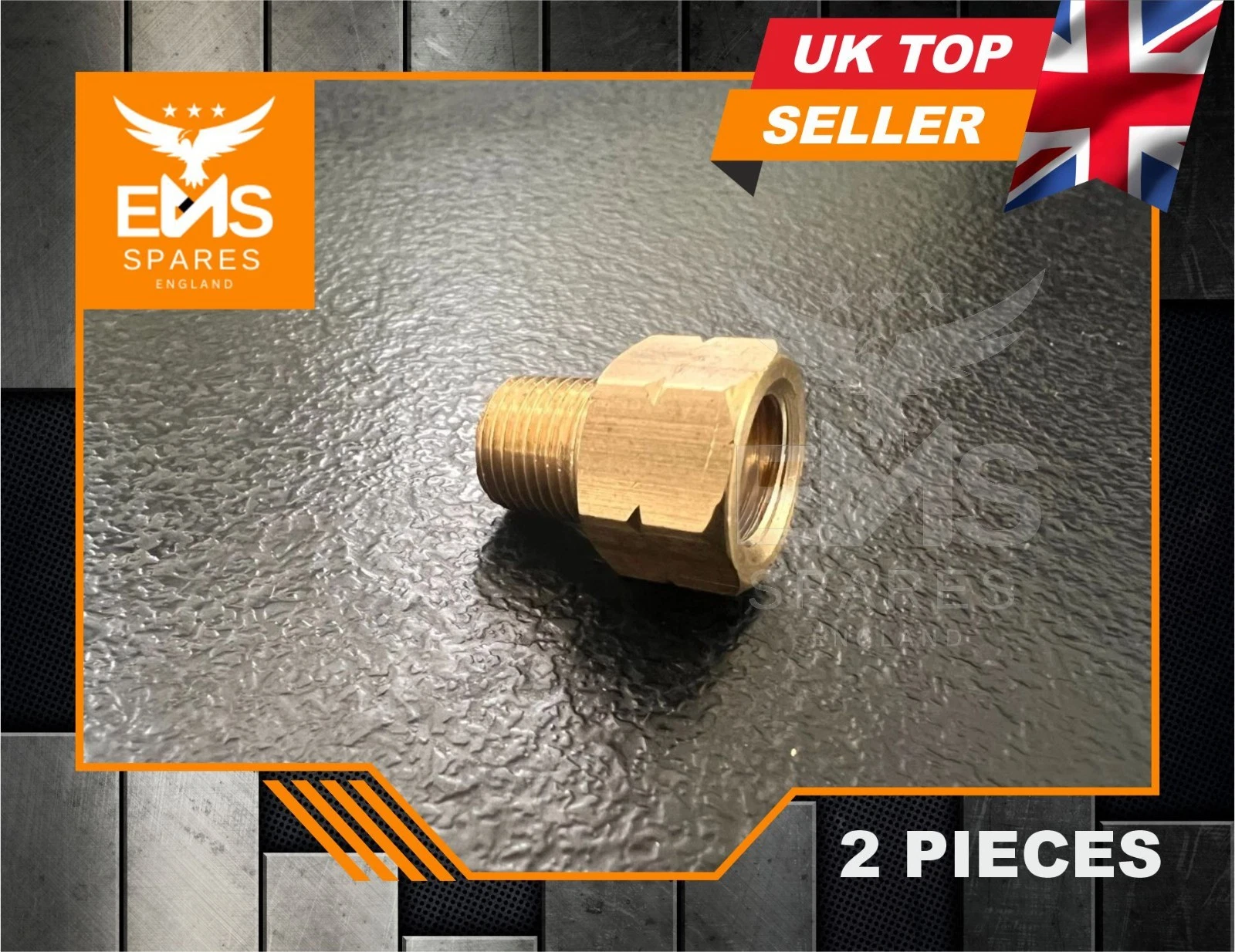 EMS-A101 M10 x 1mm female to 1/8" NPT male brass adaptor - 2 Adaptors