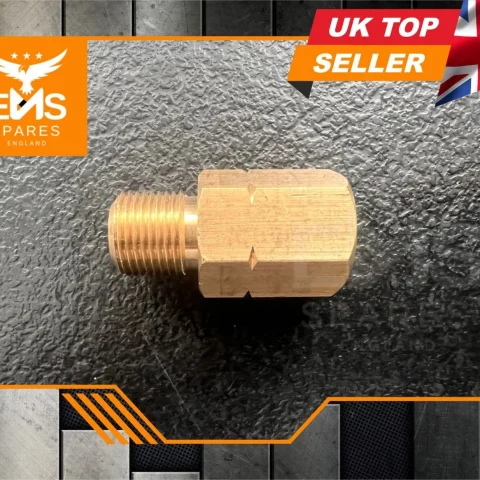EMS-A103 M10 x 1mm female to M12 x 1mm male brass brake adaptor - 1 Adaptor