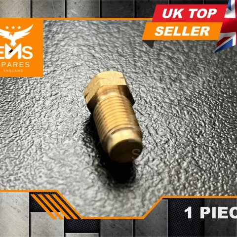EMS-A2D M10 x 1mm male brass brake blanking plug undrilled - 1 Plug
