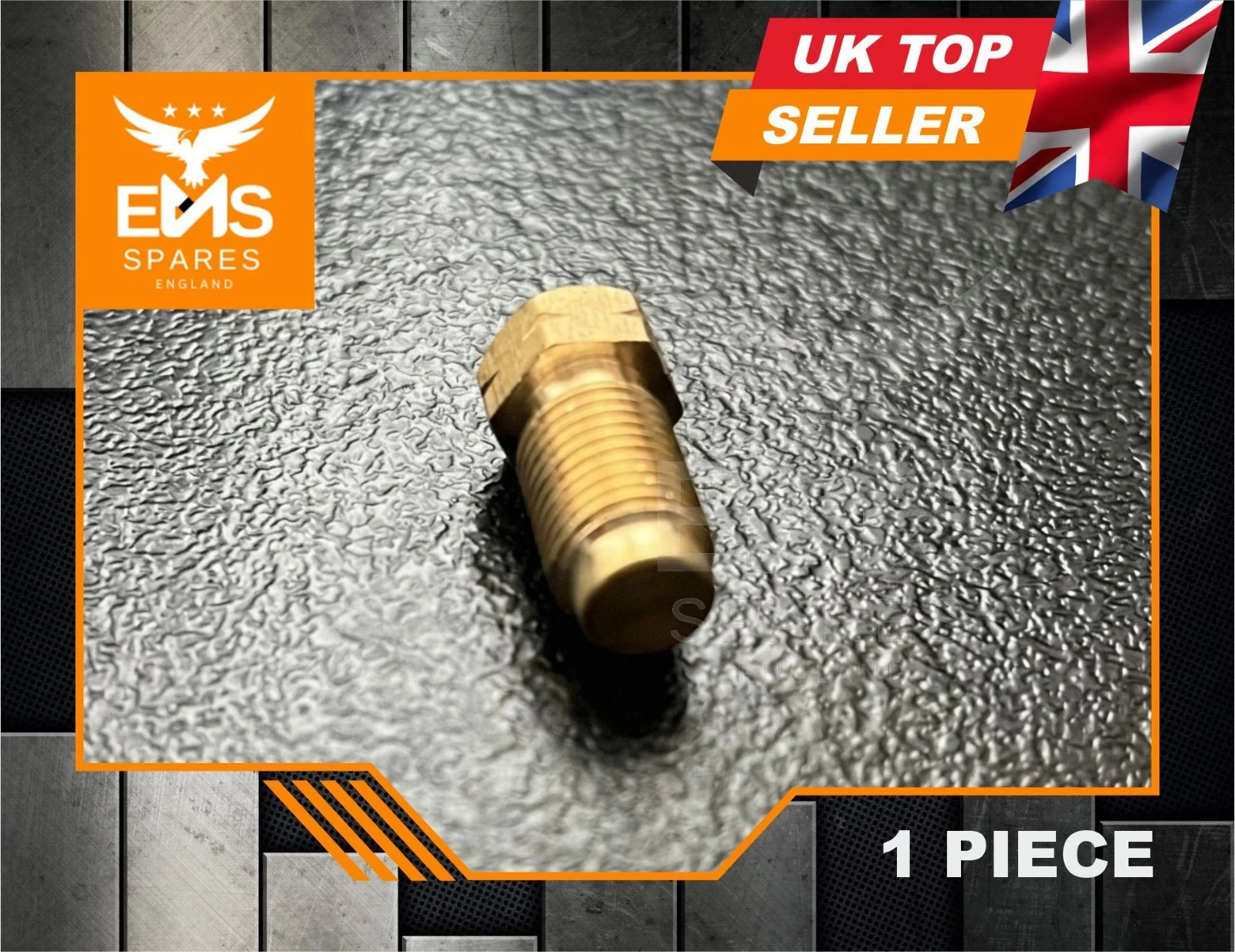 EMS-A2D M10 x 1mm male brass brake blanking plug undrilled - 1 Plug