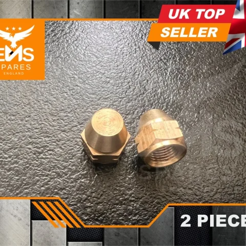 EMS-A15AB M12 x 1mm female brass brake blanking cap - 2 Caps