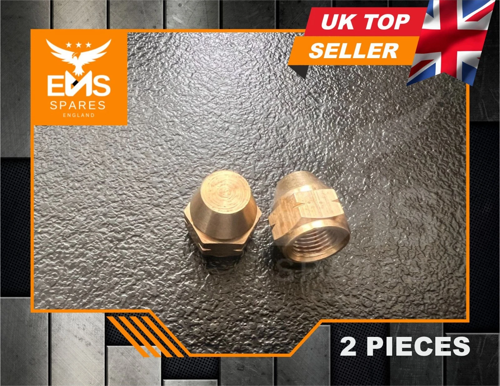 EMS-A15AB M12 x 1mm female brass brake blanking cap - 2 Caps
