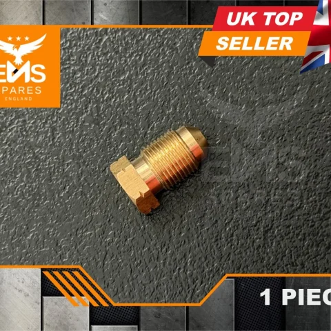 EMS-A9B M12 x 1mm male brass brake blanking plug undrilled - 1 Plug