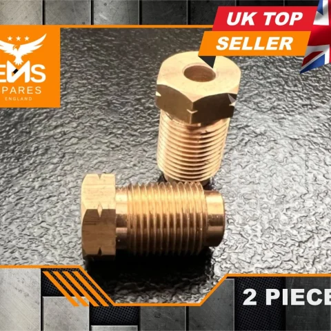 EMS-A15 M12 x 1mm male brass brake pipe union for 1/4" pipe - 2 Unions