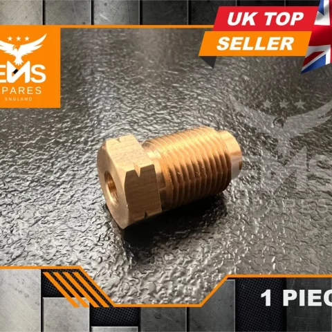 EMS-A9 M12 x 1mm male brass brake pipe union for 3/16" pipe - 1 Union