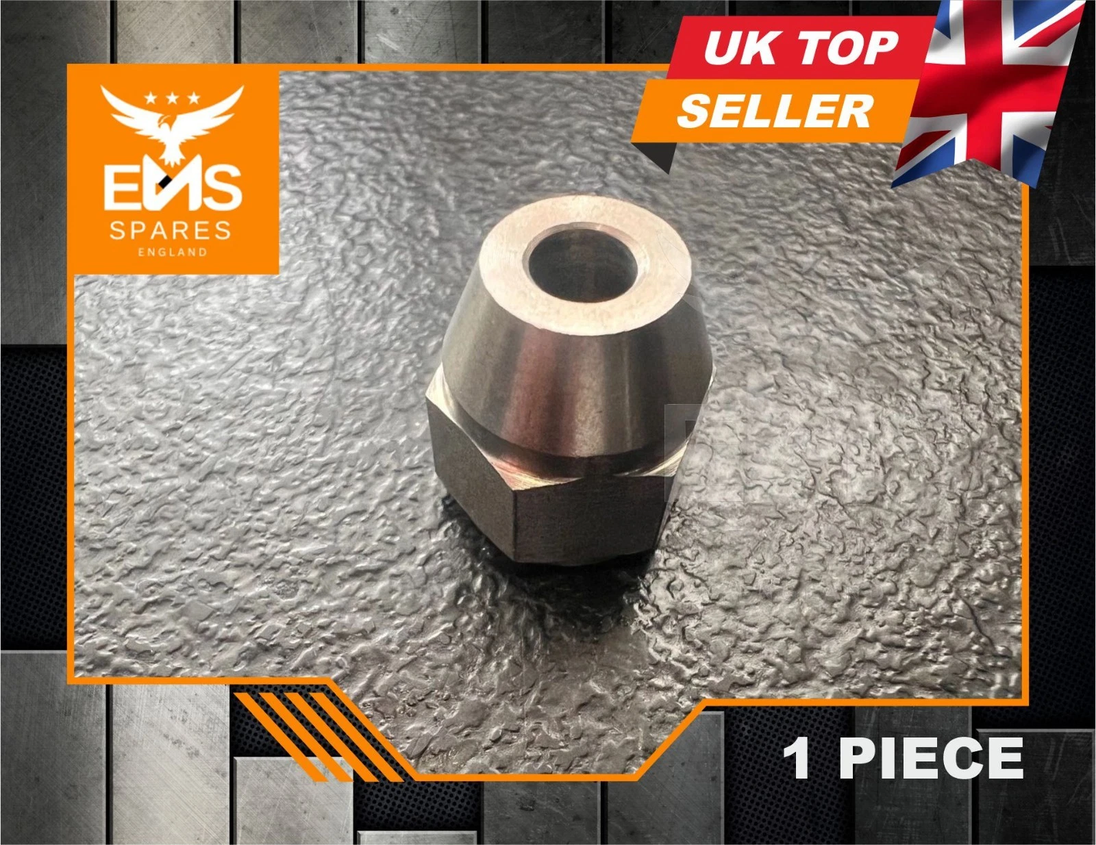 EMS-A1ASS stainless steel 3/8" UNF female brake pipe union for 3/16" pipe - 1 Union