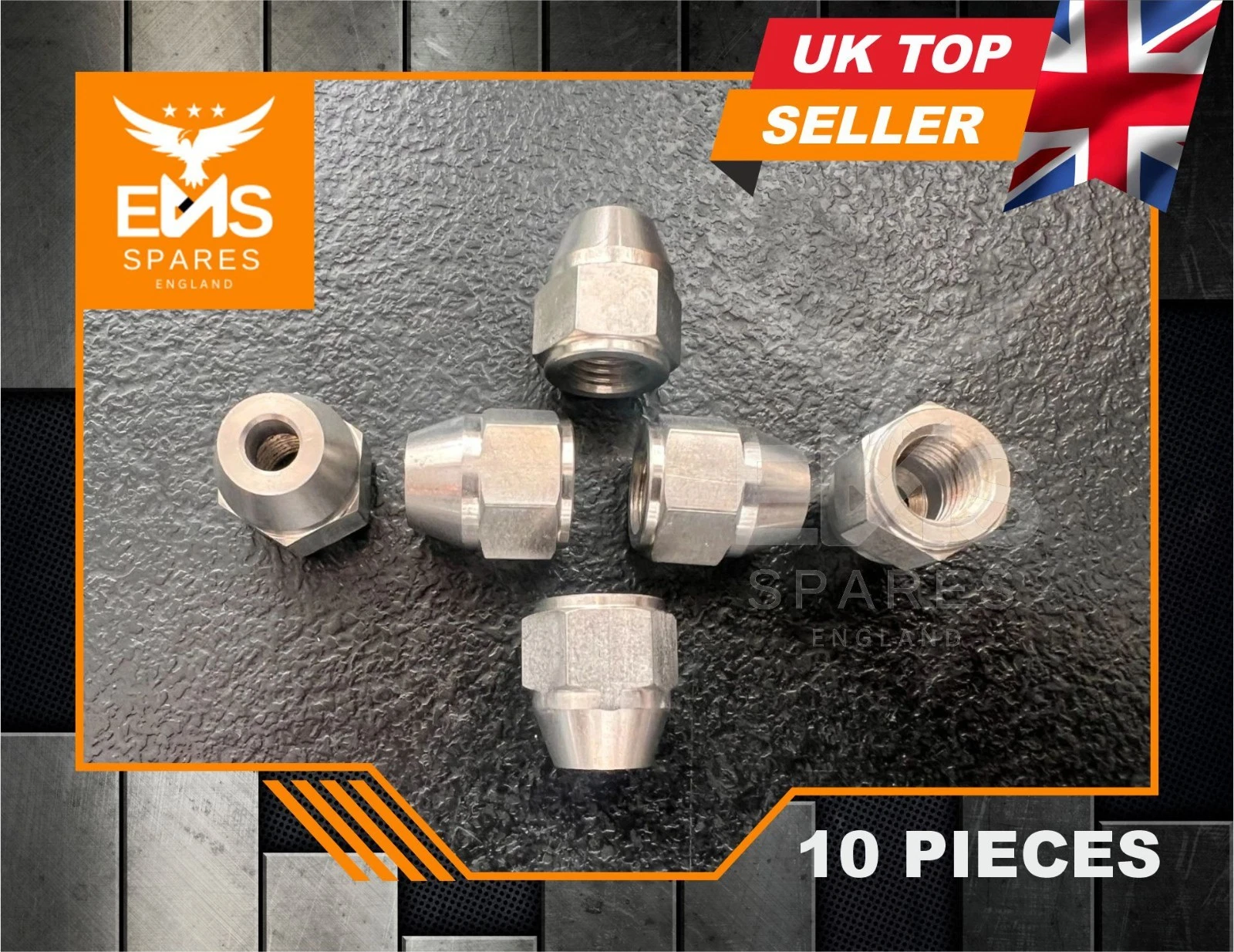 EMS-A1ASS stainless steel 3/8" UNF female brake pipe union for 3/16" pipe - 10 Unions
