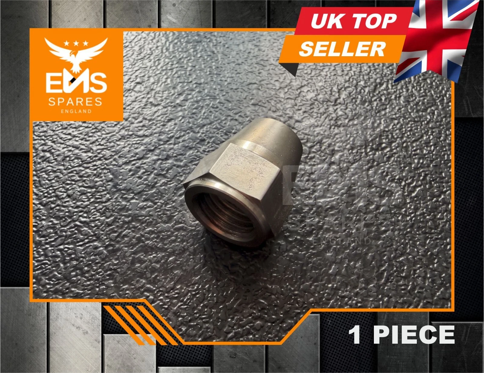 EMS-A4ASS stainless steel 7/16" UNF female brake pipe union for 1/4" pipe - 1 Union