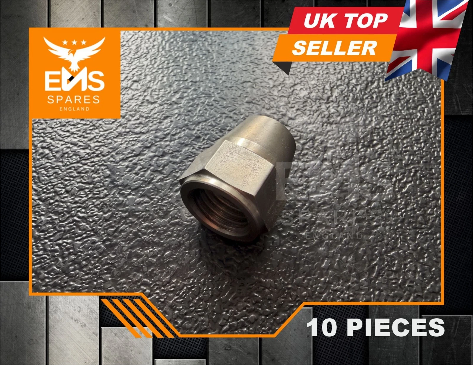 EMS-A4ASS stainless steel 7/16" UNF female brake pipe union for 1/4" pipe - 10 Unions
