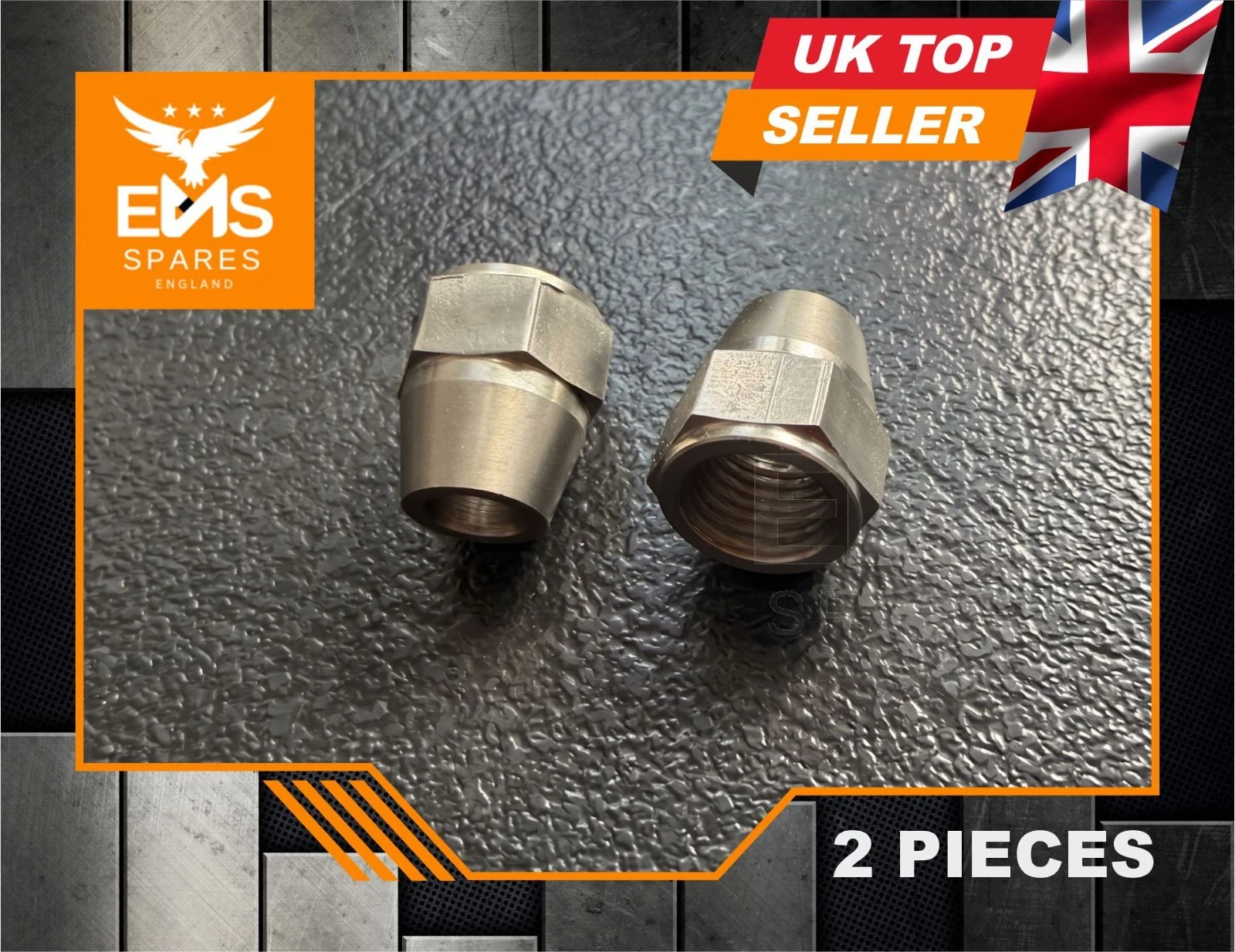 EMS-A4ASS stainless steel 7/16" UNF female brake pipe union for 1/4" pipe - 2 Unions