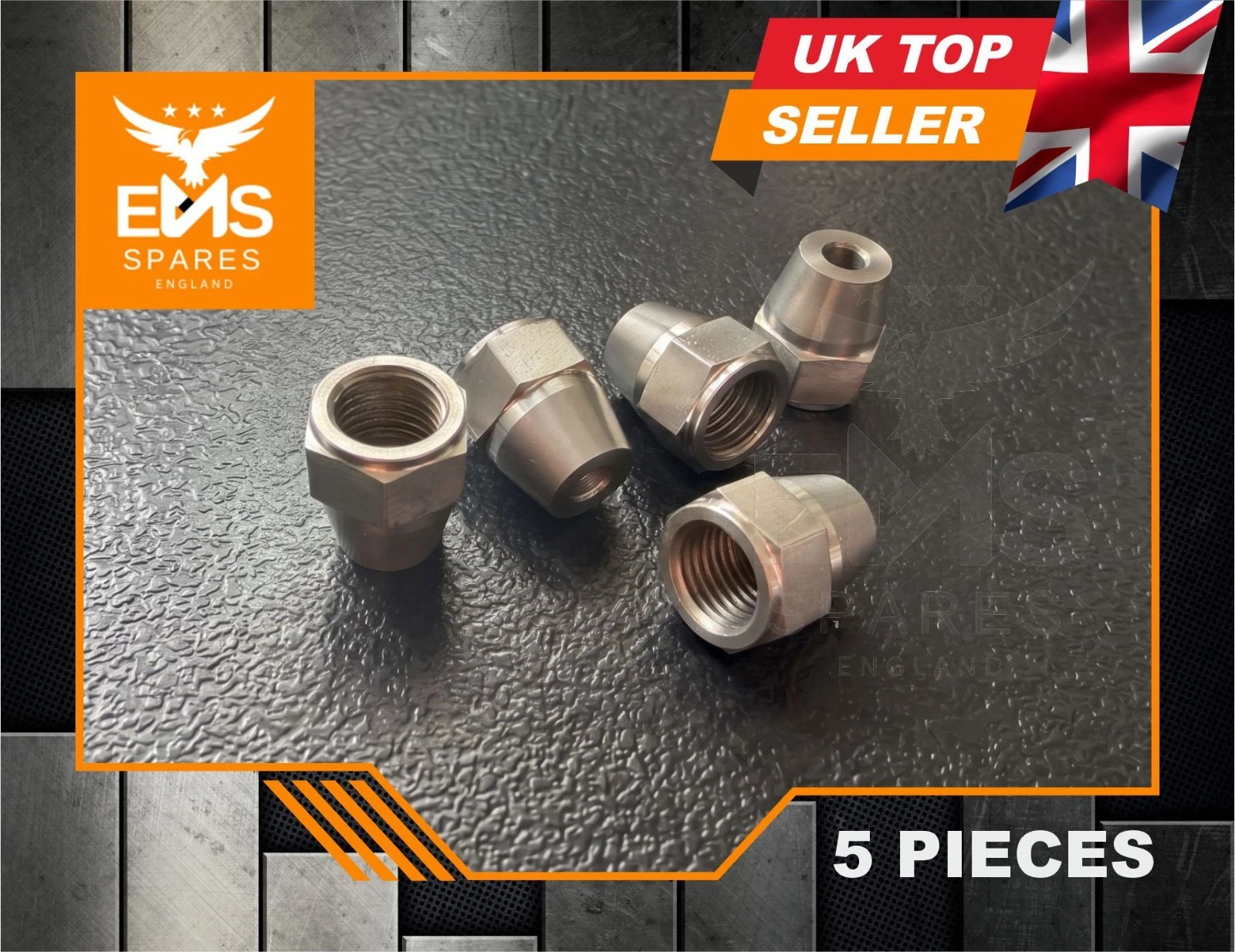 EMS-A7ASS stainless steel 7/16" UNF female brake pipe union for 3/16" pipe - 5 Unions