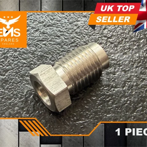 EMS-A14SS stainless steel 7/16" UNF male brake pipe union for 1/4" pipe - 1 Union