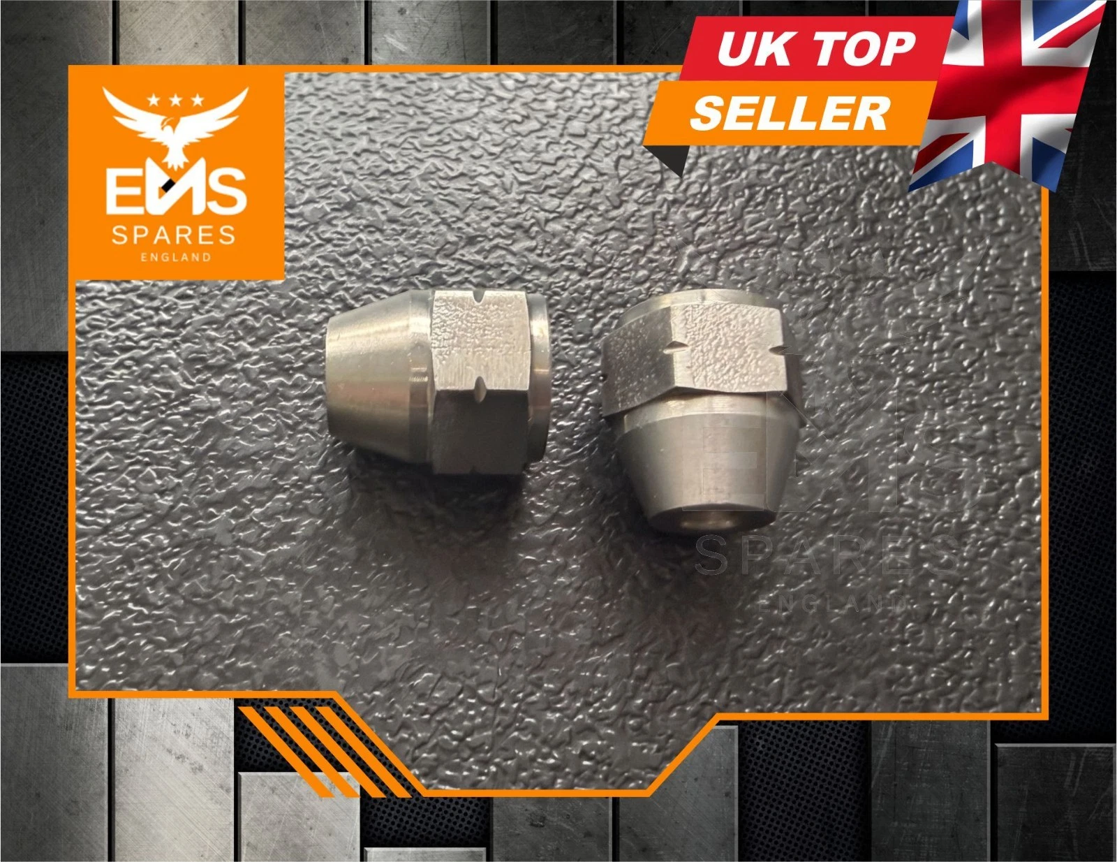 EMS-A2ASS stainless steel M10 x 1mm female brake pipe union for 3/16" pipe - 2 Unions