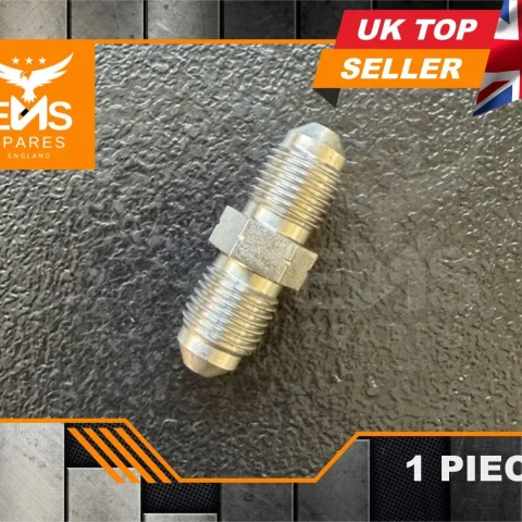 EMS-A22SS stainless steel M10 x 1mm male to male inline brake pipe connector - 1 Connector
